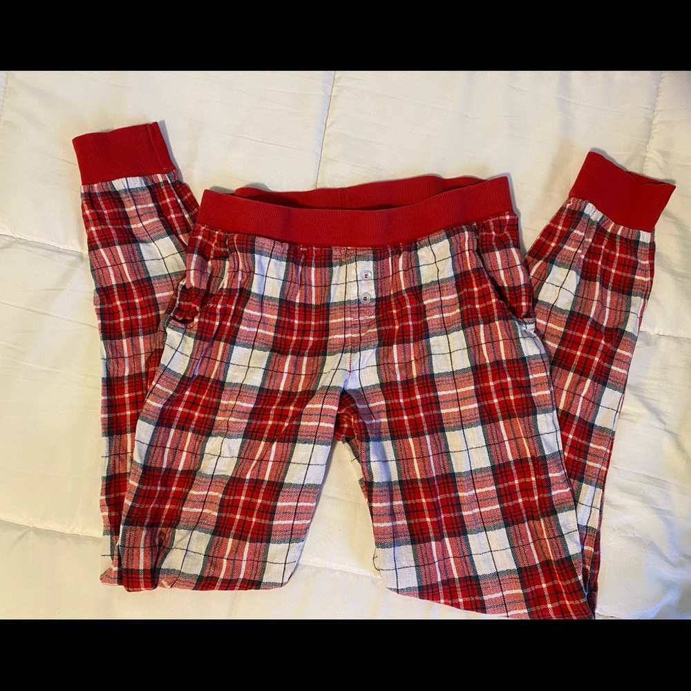 Forever 21 Red and white plaid pajama pants